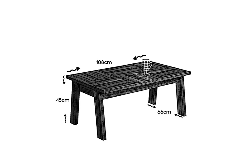 Comfortale Soffbord 108 cm - Valnötsbrun - Möbler - Bord & matgrupp - Soffbord