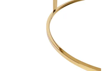 Coralla Soffbord 70 cm Runt Marmormönster - Vit/Guld - Möbler - Bord & matgrupp - Soffbord