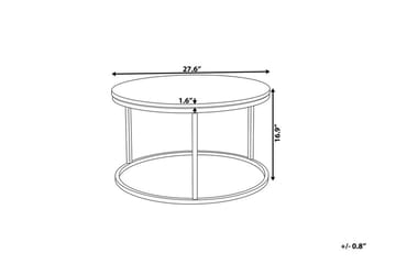 Coralla Soffbord 70 cm Runt Marmormönster - Vit/Koppar - Möbler - Bord & matgrupp - Soffbord