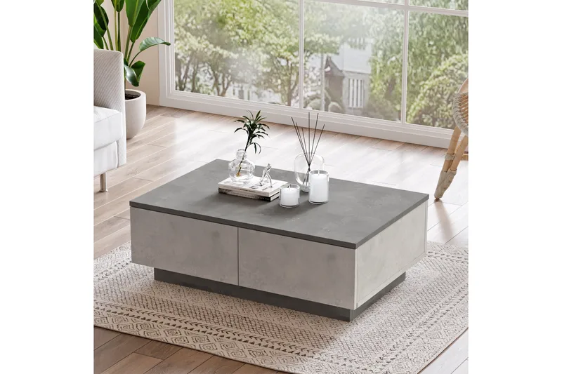 Cranner Soffbord 90 cm - Silver/Antracit - Möbler - Bord & matgrupp - Soffbord