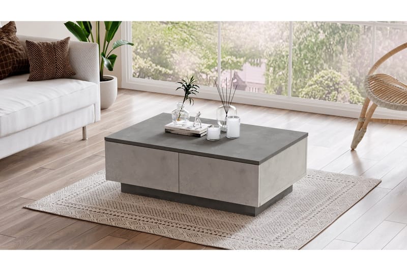 Cranner Soffbord 90 cm - Silver/Antracit - Möbler - Bord & matgrupp - Soffbord