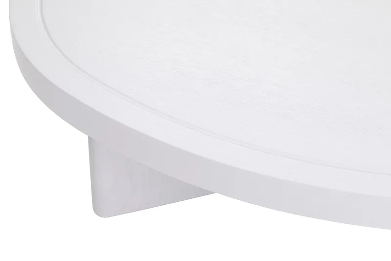 Cream 92 cm Ovalt Soffbord i Trä - Vit - Möbler - Bord & matgrupp - Soffbord