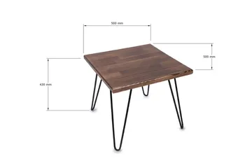 Crodux Soffbord 50 cm - Valnötsbrun/Svart - Möbler - Bord & matgrupp - Soffbord