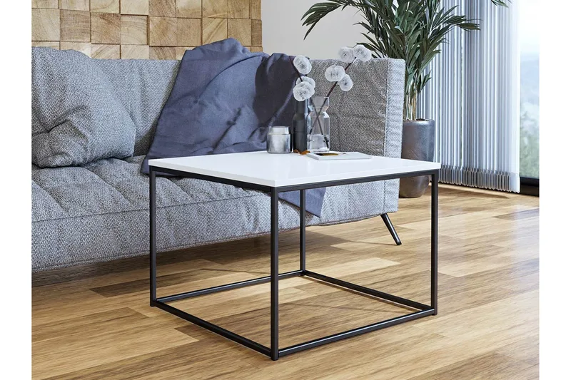 Cubosa Soffbord 60 cm - Vit/Svart - Möbler - Bord & matgrupp - Soffbord