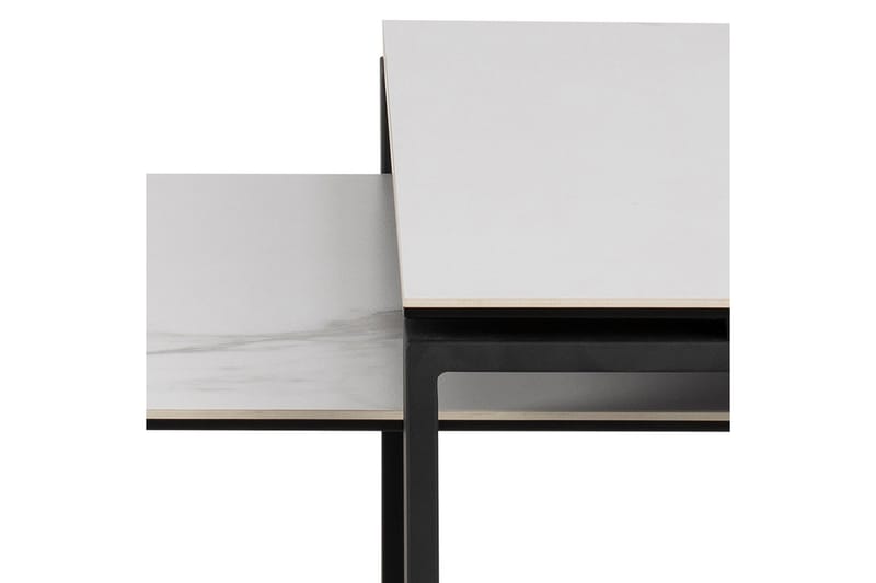 Cynthia Rektangulärt Satsbord Soffbord 115 cm i Keramik med Metallben - Vit - Möbler - Bord & matgrupp - Soffbord