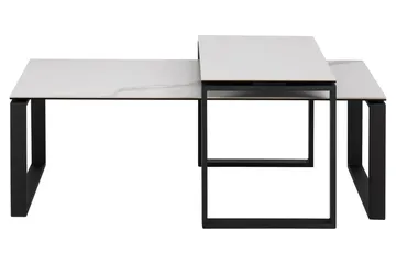 Cynthia Rektangulärt Satsbord Soffbord 115 cm i Keramik med Metallben - Vit - Möbler - Bord & matgrupp - Soffbord