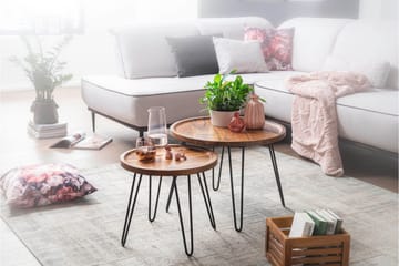 Dannemare Soffbord 60 cm Runt - Massivt Trä/Svart - Möbler - Bord & matgrupp - Soffbord