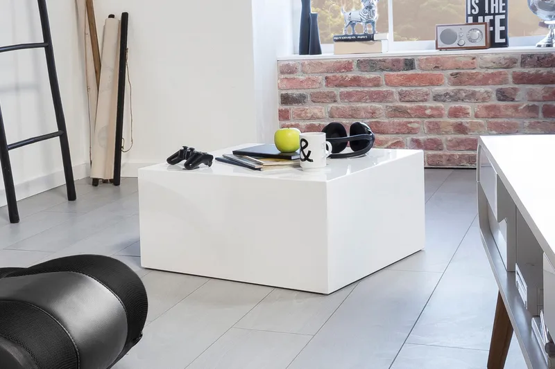 Darey Soffbord 60 cm - Vit Högglans - Möbler - Bord & matgrupp - Soffbord