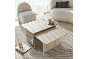 Dasina Satsbord 105 cm - Travertine - Möbler - Bord & matgrupp - Soffbord