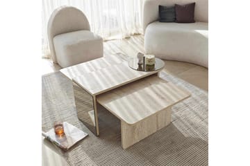 Dasina Satsbord 105 cm - Travertine - Möbler - Bord & matgrupp - Soffbord