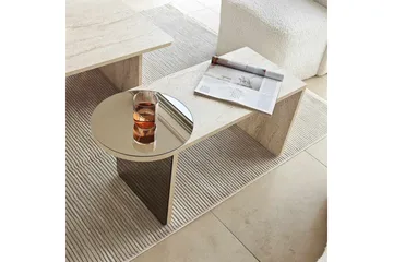 Dasina Satsbord 105 cm - Travertine - Möbler - Bord & matgrupp - Soffbord