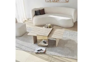 Dasina Satsbord 105 cm - Travertine - Möbler - Bord & matgrupp - Soffbord