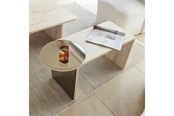 Dasina Satsbord 105 cm - Travertine - Möbler - Bord & matgrupp - Soffbord