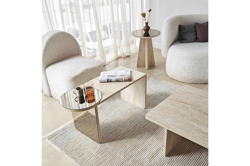 Dasina Satsbord 105 cm - Travertine - Möbler - Bord & matgrupp - Soffbord