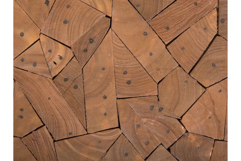 Dawson Runt Soffbord 30 cm i Teak med Mosaikmönster - Brun - Möbler - Bord & matgrupp - Soffbord