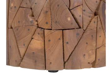 Dawson Runt Soffbord 30 cm i Teak med Mosaikmönster - Brun - Möbler - Bord & matgrupp - Soffbord