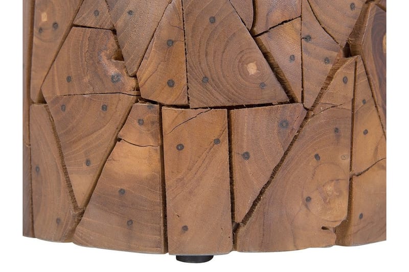 Dawson Runt Soffbord 30 cm i Teak med Mosaikmönster - Brun - Möbler - Bord & matgrupp - Soffbord