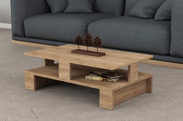 Decorta Soffbord 80 cm med Förvaring Hylla - Ekfärg - Möbler - Bord & matgrupp - Soffbord - Soffbord med förvaring