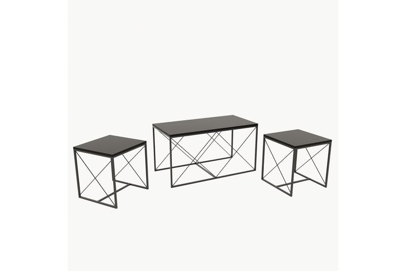 Soffbord Defneia 100 cm, Antracit/Svart