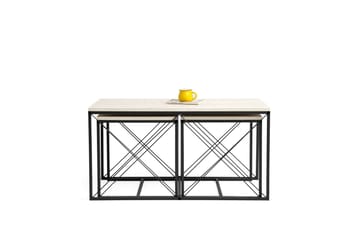 Soffbord Defneia 100 cm - Svart/Marmor - Möbler - Bord & matgrupp - Soffbord