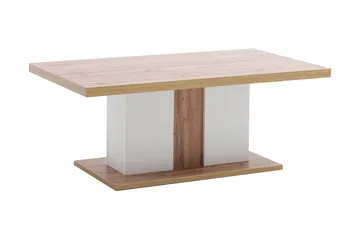 Degaust Soffbord 115 cm - Vit/Ekfärg - Möbler - Bord & matgrupp - Soffbord