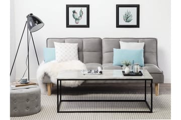 Delano 100 cm Rektangulärt Soffbord i Marmor med Metallunderrede - Vit - Möbler - Bord & matgrupp - Soffbord