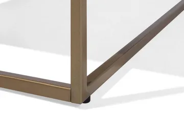 Delano Rektangulärt Soffbord 100 cm i Marmor med Metallram - Vit - Möbler - Bord & matgrupp - Soffbord