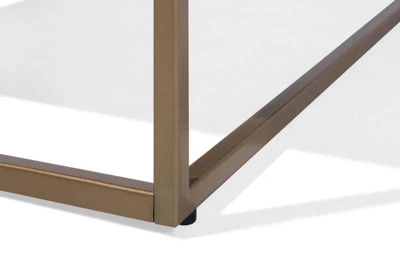 Delano Rektangulärt Soffbord 100 cm i Marmor med Metallram - Vit - Möbler - Bord & matgrupp - Soffbord
