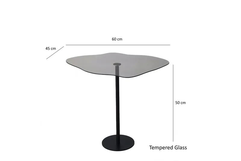 Deluxus Soffbord 60x45x60 cm Oval - Svart - Möbler - Bord & matgrupp - Soffbord