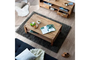 Demottte Soffbord 110 cm med Förvaring Hylla - Ekfanér - Möbler - Bord & matgrupp - Soffbord