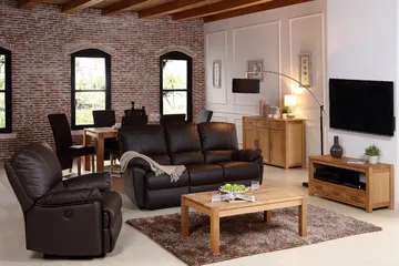 Demottte Soffbord 110 cm med Förvaring Hylla - Ekfanér - Möbler - Bord & matgrupp - Soffbord