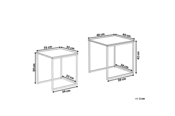Denny Satsbord Set Om 2 St - Trä/Natur - Möbler - Bord & matgrupp - Soffbord