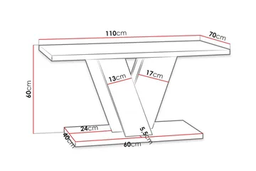 Denogal Soffbord 70 cm - Grå - Möbler - Bord & matgrupp - Soffbord