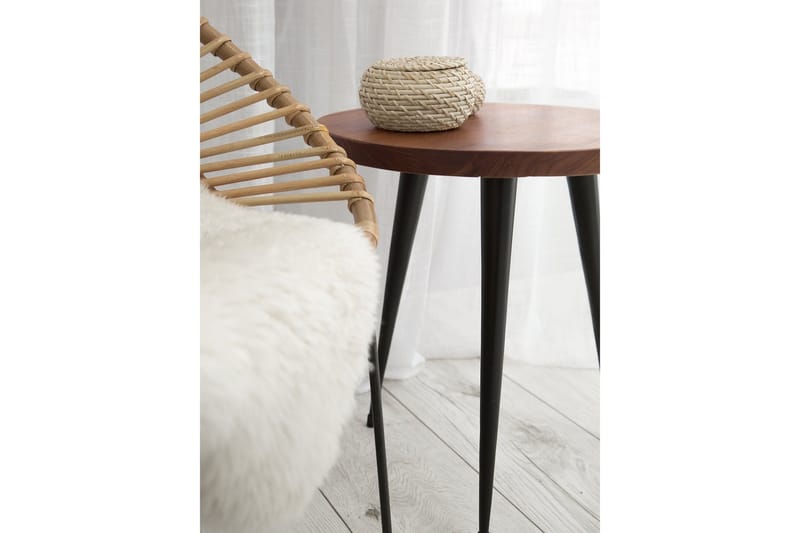 Detah 45 cm Runt Soffbord i Teak - Brun - Möbler - Bord & matgrupp - Soffbord
