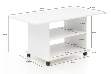 Dewand Soffbord 95 cm - Vit - Möbler - Bord & matgrupp - Soffbord