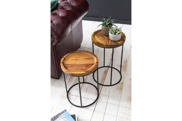 Dewester Satsbord 31 cm 2 Bord - Massivt Trä/Svart - Möbler - Bord & matgrupp - Soffbord