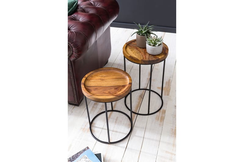 Dewester Satsbord 31 cm 2 Bord - Massivt Trä/Svart - Möbler - Bord & matgrupp - Soffbord