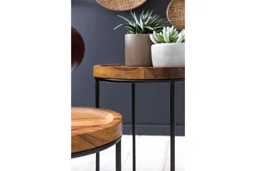 Dewester Satsbord 31 cm 2 Bord - Massivt Trä/Svart - Möbler - Bord & matgrupp - Soffbord