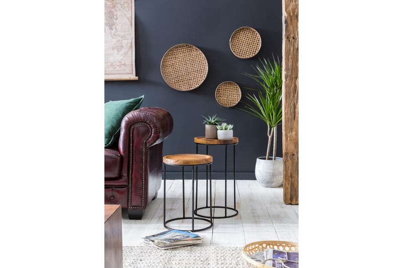 Dewester Satsbord 31 cm 2 Bord - Massivt Trä/Svart - Möbler - Bord & matgrupp - Soffbord