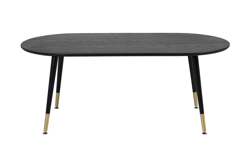 Dipp Soffbord 120 cm, Svart/Mässing