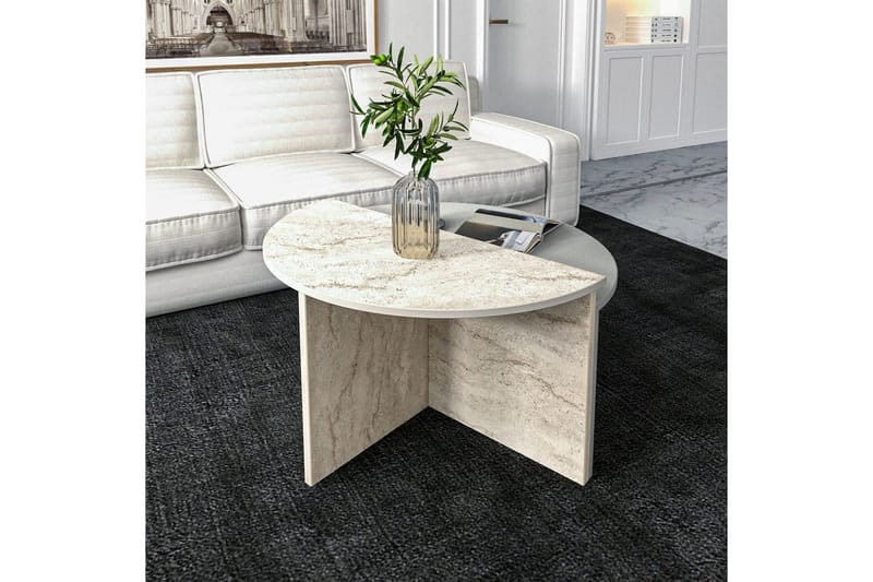 Soffbord Dolcer Grå / Travertin - Grå / Travertin - Möbler - Bord & matgrupp - Soffbord