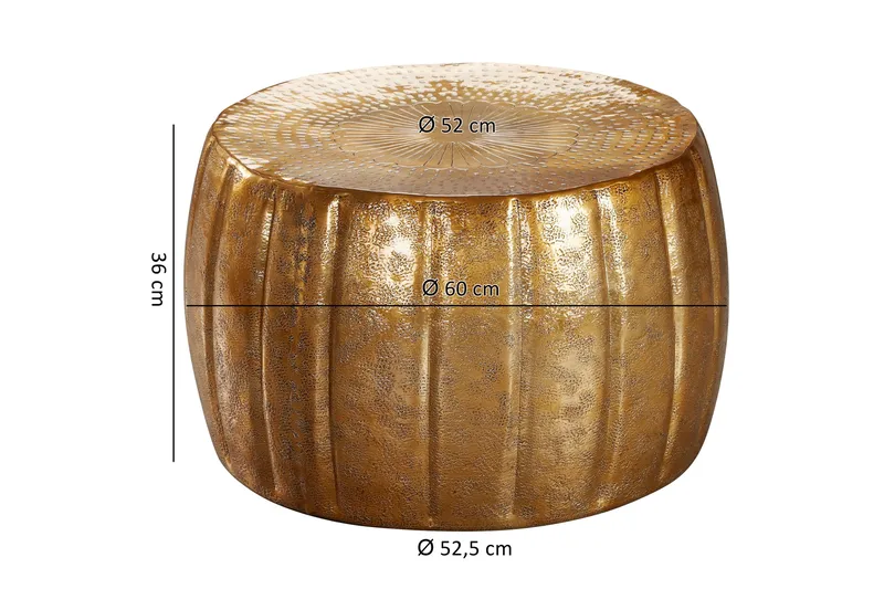 Dominoe Soffbord 60 cm Runt - Guld - Möbler - Bord & matgrupp - Soffbord