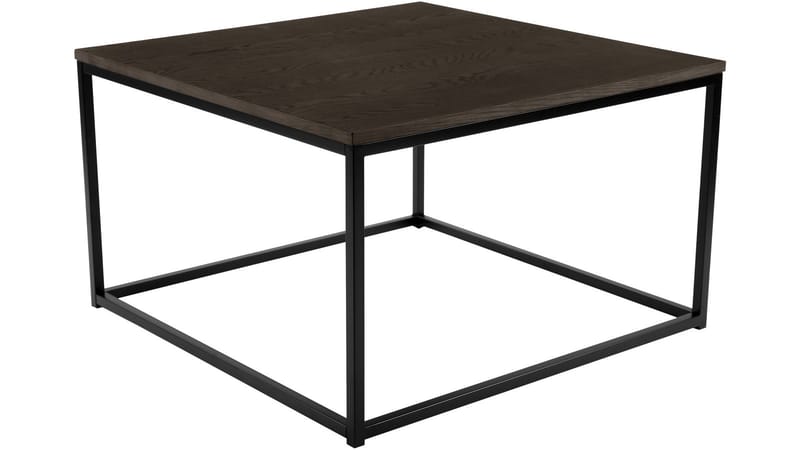 Soffbord Dover 80x80 cm - Mörkbrun ekfaner - Möbler - Bord & matgrupp - Soffbord