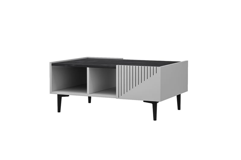 Soffbord Draw 94 cm Vit/Svart - Hanah Home - Soffbord