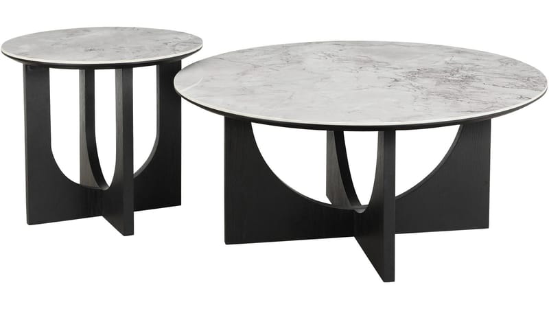 Soffbord Drivor 50 cm - Svartlackad askfaner - Möbler - Bord & matgrupp - Marmorbord
