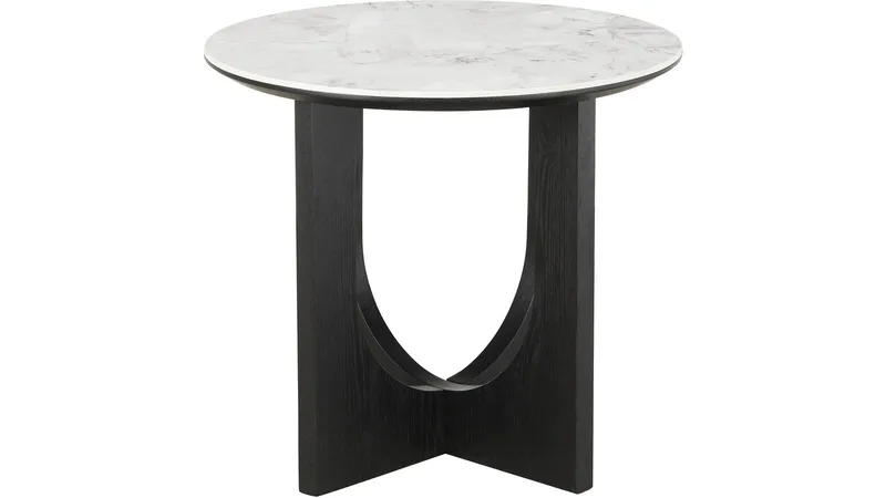Soffbord Drivor 50 cm - Svartlackad askfaner - Möbler - Bord & matgrupp - Marmorbord