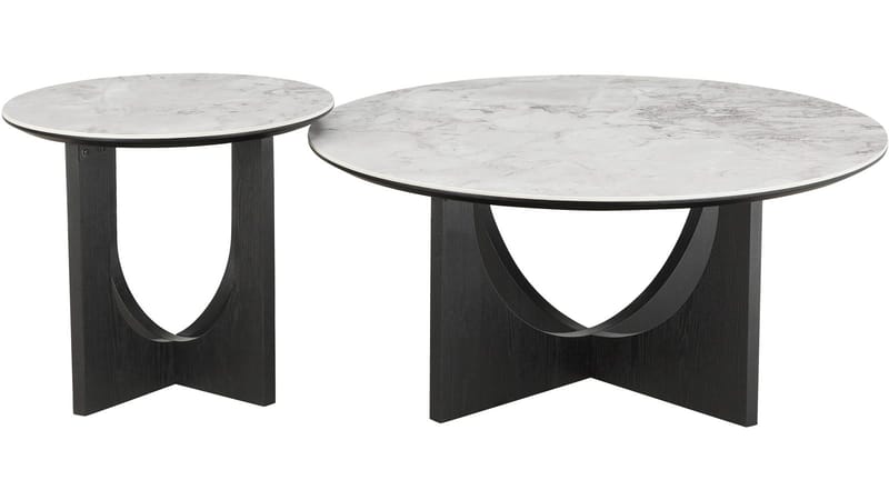 Soffbord Drivor 50 cm - Svartlackad askfaner - Möbler - Bord & matgrupp - Marmorbord