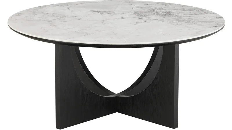 Soffbord Drivor 90 cm - Svartlackad askfaner - Möbler - Bord & matgrupp - Marmorbord