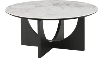 Soffbord Drivor 90 cm - Svartlackad askfaner - Möbler - Bord & matgrupp - Marmorbord