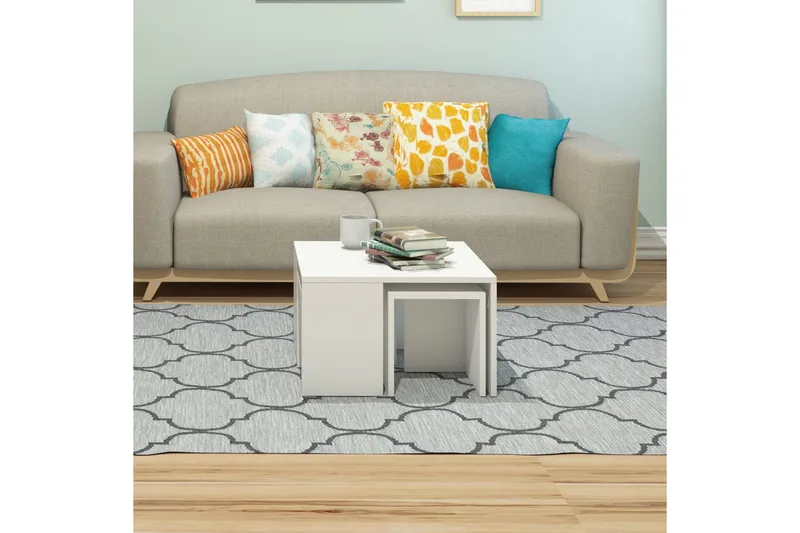 Elegancia Satsbord 60 cm 4 Bord - Vit - Möbler - Bord & matgrupp - Soffbord